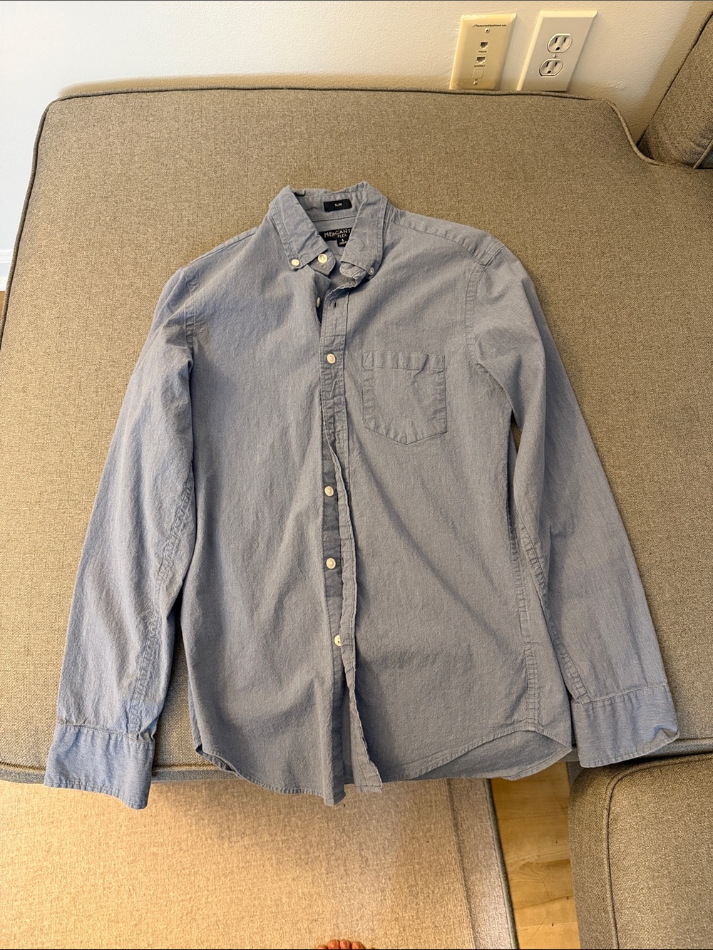 J. Crew Men's Pale Blue Button-Down Oxford Shirt